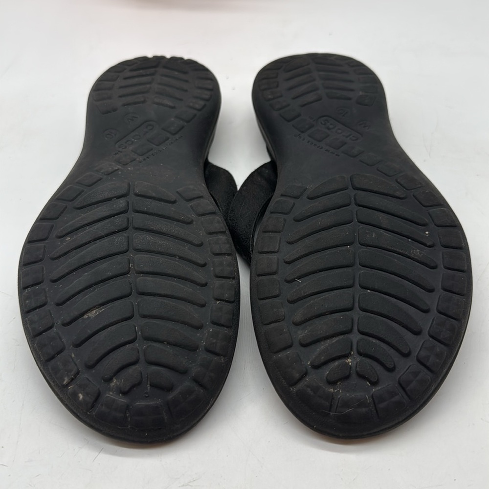 CROCS Women's Black Sandals Size 10 FFT8562F - Picture 5 of 6